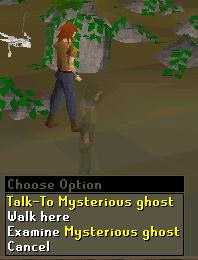 Talk to mysterious ghost