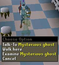 Talk to mysterious ghost